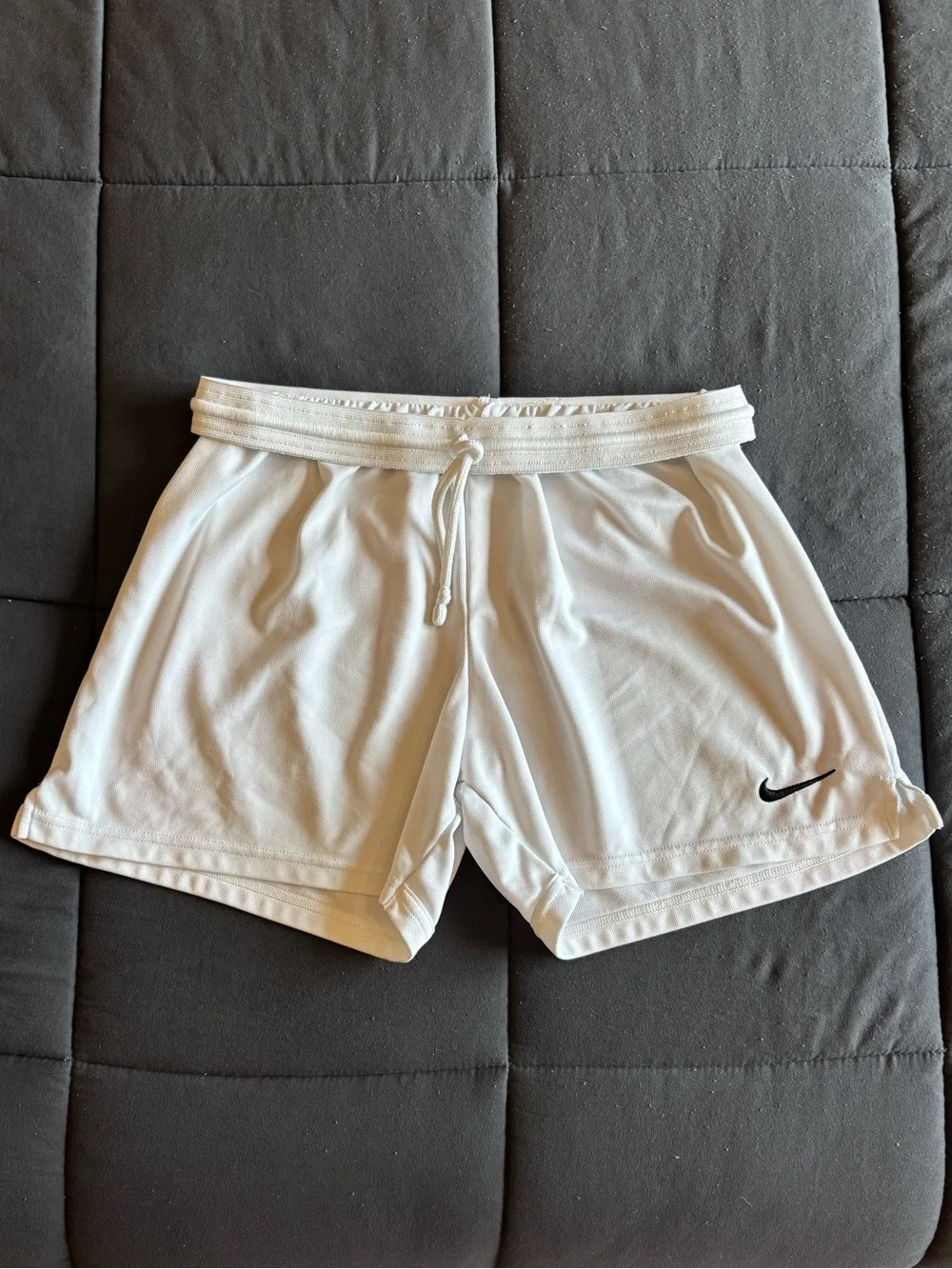 Nike Dri-Fit White Drawstring Shorts Medium